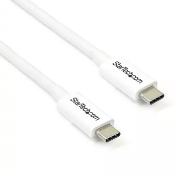 StarTech.com Cable Thunderbolt 3 – 20Gbps – 2 m – blanco – compatible con Thunderbolt, USB y DisplayPort