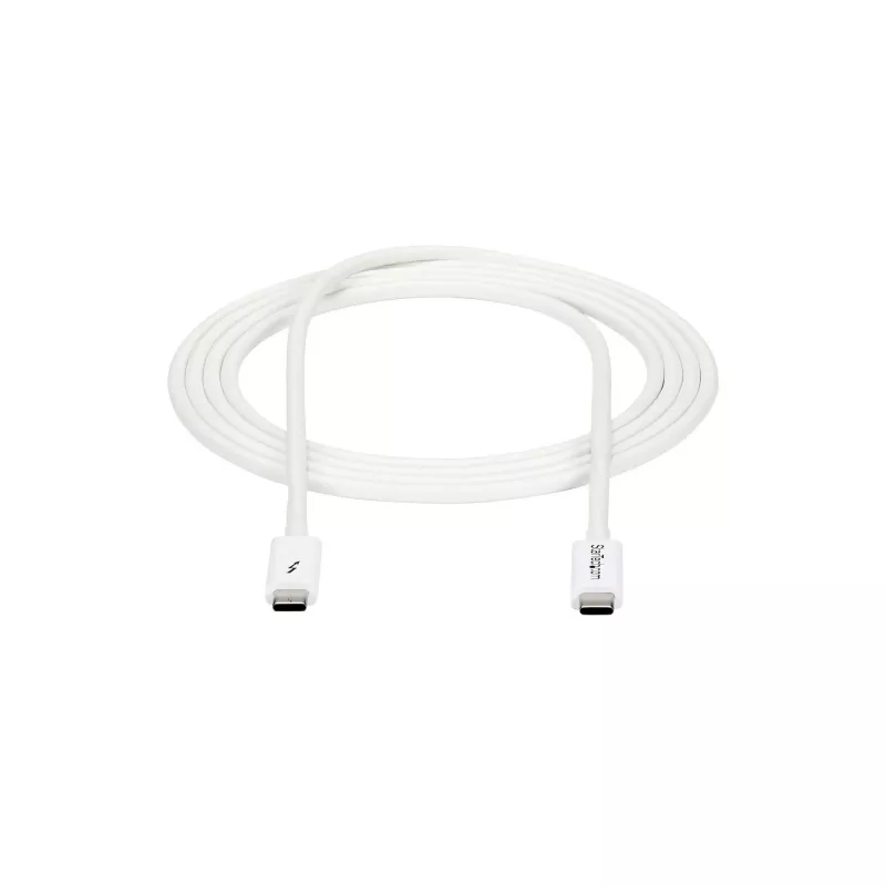 StarTech.com Cable Thunderbolt 3 – 20Gbps – 2 m – blanco – compatible con Thunderbolt, USB y DisplayPort