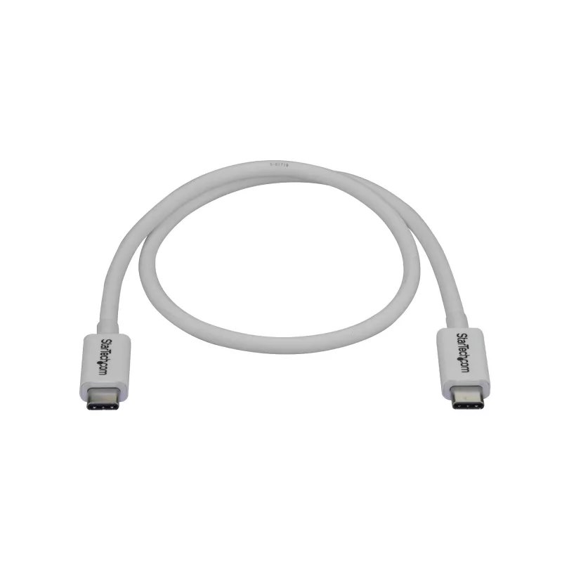 StarTech.com Cable Thunderbolt 3 – 40 Gbit/s – 0,5 m – blanco – compatible con Thunderbolt, USB y DisplayPort