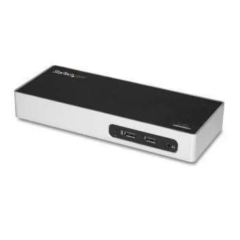 StarTech.com Docking station USB 3.0 – docking station para portátil de doble monitor con vídeo HDMI y DVI/VGA – hub USB 3.1 Gen 1 5Gbps de 6 puertos, GbE, audio – dock universal Type-A – Windows y Mac
