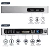 StarTech.com Docking station USB 3.0 – docking station para portátil de doble monitor con vídeo HDMI y DVI/VGA – hub USB 3.1 Gen 1 5Gbps de 6 puertos, GbE, audio – dock universal Type-A – Windows y Mac
