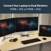 StarTech.com Docking station USB 3.0 – docking station para portátil de doble monitor con vídeo HDMI y DVI/VGA – hub USB 3.1 Gen 1 5Gbps de 6 puertos, GbE, audio – dock universal Type-A – Windows y Mac