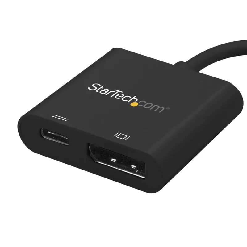 StarTech.com adaptador USB-C a DisplayPort con Power Delivery – 4K 60Hz HBR2 – convertidor de vídeo USB Type-C a monitor DP 1.2 con carga – 60W PD Passthrough – compatible con Thunderbolt 3