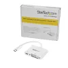 StarTech.com adaptador USB-C a DVI con Power Delivery – 1080p convertidor de vídeo USB Type-C a DVI-D Single Link con cargador – 60 W PD passthrough – compatible con Thunderbolt 3 – blanco