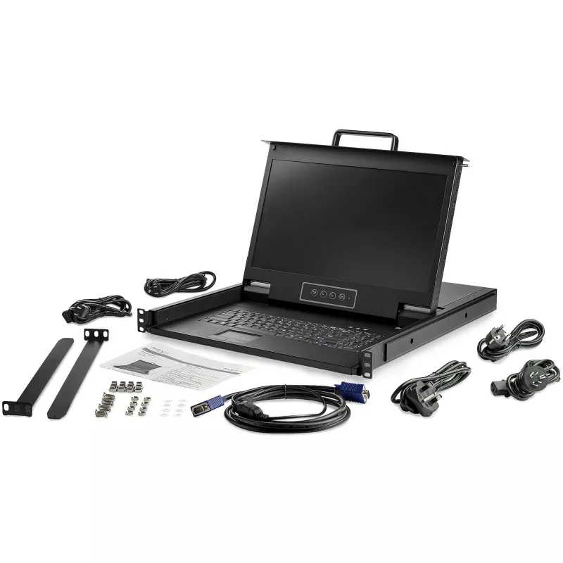 StarTech.com consola KVM rackmount HD 1080p - KVM VGA de un solo puerto con monitor LCD de 17