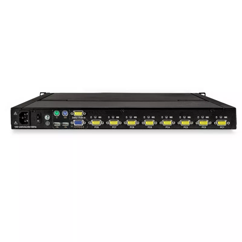 StarTech.com Consola KVM para rack de 8 puertos con cables de 1,8 m - Conmutador KVM integrado con monitor LCD de 17 pulgadas - Cajón KVM LCD 1HE-LCD-KV totalmente equipado - OSD-KVM - Duradero con 50.000 horas MTBF - Compatible con USB + VGA