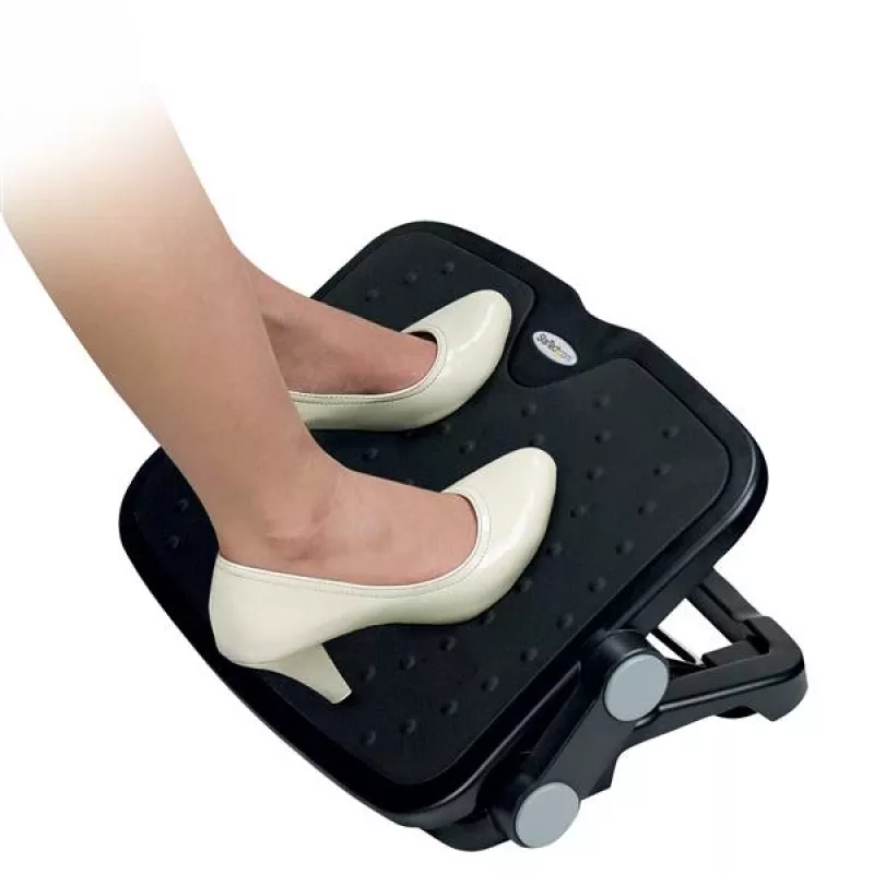 StarTech.com reposapiés ajustable bajo el escritorio, negro, aluminio, plástico, -30 - 0°, RoHS, TAA, REACH, CE, 45 cm, 35 cm