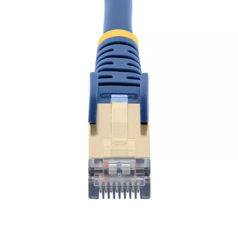 StarTech.com cable Ethernet CAT6a de 3m – 10 Gigabit apantallado, snagless RJ45, 100W PoE, patch – cable de red 10GbE STP con alivio de tensión – azul, probado individualmente / cableado certificado UL / TIA