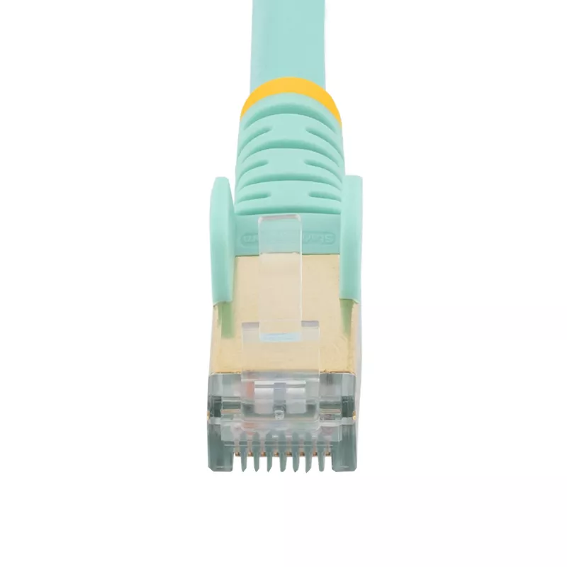 StarTech.com cable Ethernet CAT6a de 3m – 10 Gigabit apantallado, snagless RJ45 100W PoE patch – cable de red 10GbE STP con alivio de tensión – aqua probado individualmente/cableado certificado UL/TIA