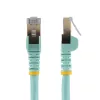 StarTech.com cable Ethernet CAT6a de 2 m – 10 Gigabit apantallado, snagless, RJ45, 100 W PoE patch – cable de red 10GbE STP con alivio de tensión – aqua, probado individualmente/cableado certificado UL/TIA