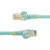 StarTech.com cable Ethernet CAT6a de 2 m – 10 Gigabit apantallado, snagless, RJ45, 100 W PoE patch – cable de red 10GbE STP con alivio de tensión – aqua, probado individualmente/cableado certificado UL/TIA