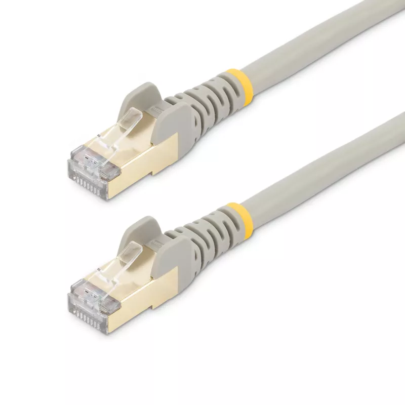 StarTech.com cable Ethernet CAT6a de 2m – 10 Gigabit apantallado snagless RJ45 100W PoE patch – cable de red 10GbE STP con alivio de tensión – gris probado individualmente/cableado certificado UL/TIA