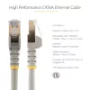StarTech.com cable Ethernet CAT6a de 2m – 10 Gigabit apantallado snagless RJ45 100W PoE patch – cable de red 10GbE STP con alivio de tensión – gris probado individualmente/cableado certificado UL/TIA