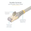 StarTech.com cable Ethernet CAT6a de 2m – 10 Gigabit apantallado snagless RJ45 100W PoE patch – cable de red 10GbE STP con alivio de tensión – gris probado individualmente/cableado certificado UL/TIA