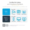 StarTech.com cable Ethernet CAT6a de 2m – 10 Gigabit apantallado snagless RJ45 100W PoE patch – cable de red 10GbE STP con alivio de tensión – azul probado individualmente/cableado certificado UL/TIA