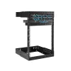 StarTech.com rack de red de pared 15U 19 inch – profundidad ajustable 12–20 inch rack de servidor open frame de 2 postes para comunicación AV/datos/IT/informática/switch con tuercas enjauladas y tornillos