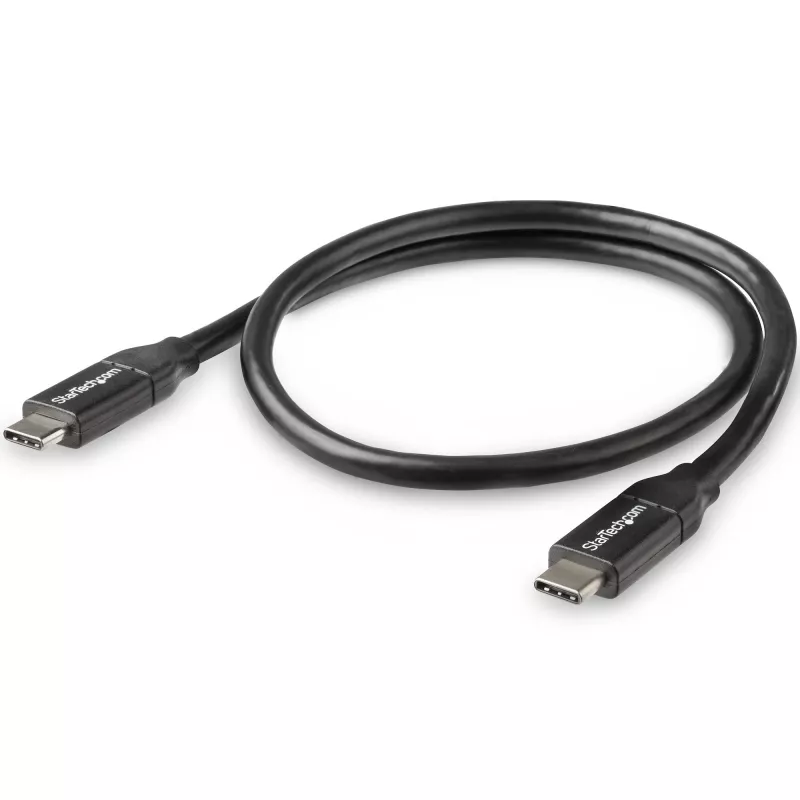 StarTech.com cable USB-C a USB-C con 5A PD - M/M - 0,5 m - USB 2.0 - certificado USB-IF