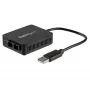StarTech.com convertidor USB a fibra óptica – 100 Mbit/s – adaptador de red USB 2.0 a fibra – 100Base-FX SC conector hembra dúplex compatible con fibra multimodo/MMF – 2 km – LAN USB a fibra compacta
