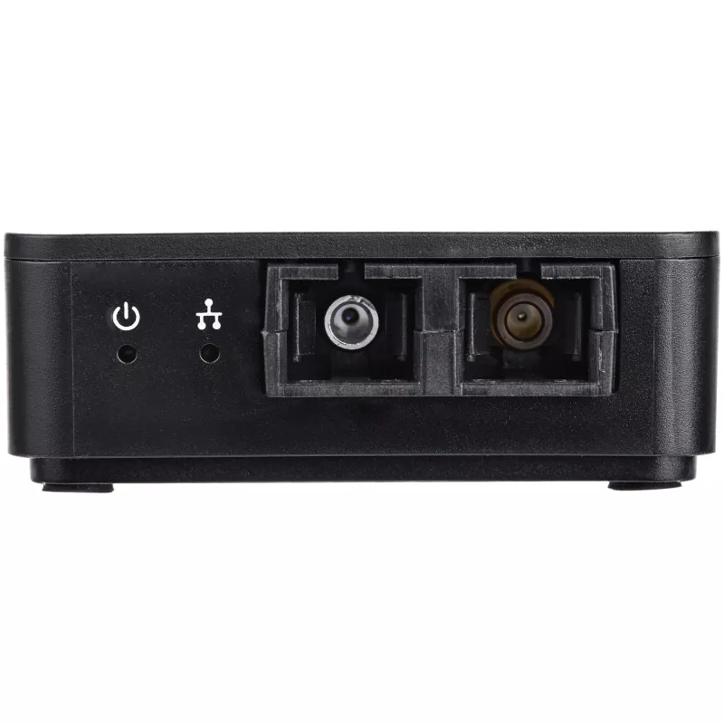 StarTech.com convertidor USB a fibra óptica – 100 Mbit/s – adaptador de red USB 2.0 a fibra – 100Base-FX SC conector hembra dúplex compatible con fibra multimodo/MMF – 2 km – LAN USB a fibra compacta