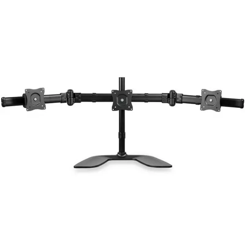 StarTech.com soporte de escritorio para triple monitor - articulado, abrazadera, 24 kg, 33 cm (13 pulgadas), 68,6 cm (27 pulgadas), 100 x 100 mm, negro