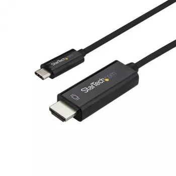 StarTech.com Cable USB-C a HDMI de 1,8 m (6 ft.) – Cable adaptador de vídeo USB Type-C a HDMI 2.0 4K 60 Hz – Compatible con Thunderbolt 3 – Portátil a monitor/pantalla HDMI – DP 1.2 Alt Mode HBR2 – Negro