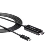StarTech.com Cable USB-C a HDMI de 1,8 m (6 ft.) – Cable adaptador de vídeo USB Type-C a HDMI 2.0 4K 60 Hz – Compatible con Thunderbolt 3 – Portátil a monitor/pantalla HDMI – DP 1.2 Alt Mode HBR2 – Negro