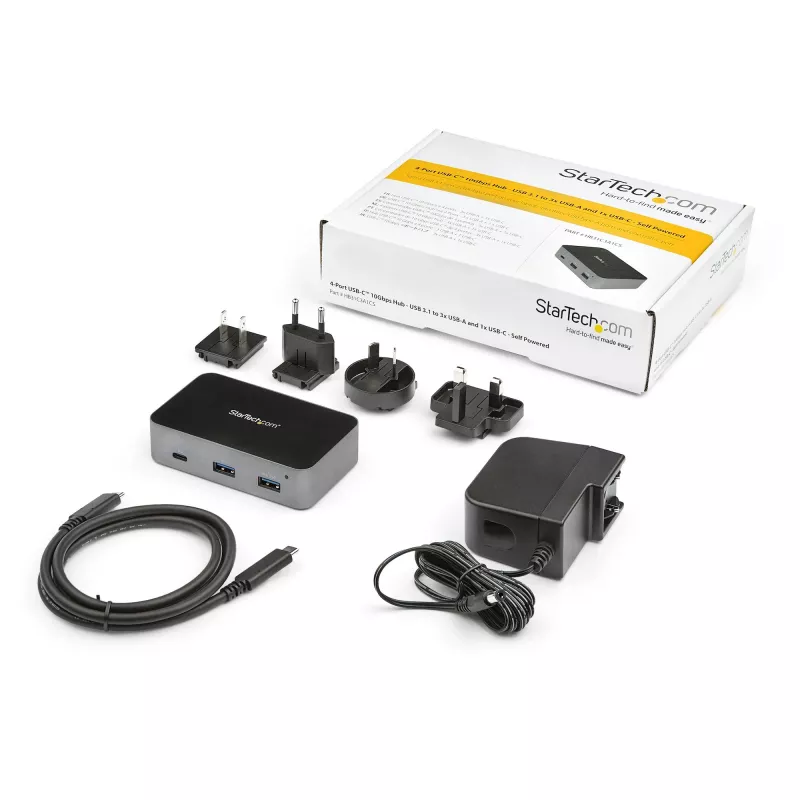 StarTech.com Hub USB-C™ de ~4 puertos 10 Gbps – 3x USB-A y 1x USB-C – Powered