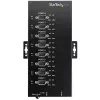 StarTech.com Hub serie de 8 puertos Adaptador USB a RS232/RS485/RS422 – Hub convertidor serie USB 2.0 a DB9 industrial – Certificado IP30 – Hub serie de metal montable en carril DIN – Protección ESD 15 kV