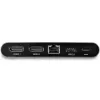 StarTech.com Dock USB-C – DisplayPort dual para monitor 4K – Estación de acoplamiento mini para portátil – Power Delivery 100 W passthrough – GbE, hub USB-A de 2 puertos – Adaptador multipuerto USB Type-C – Cable de 1 m