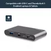 StarTech.com Dock USB-C – DisplayPort dual para monitor 4K – Estación de acoplamiento mini para portátil – Power Delivery 100 W passthrough – GbE, hub USB-A de 2 puertos – Adaptador multipuerto USB Type-C – Cable de 1 m