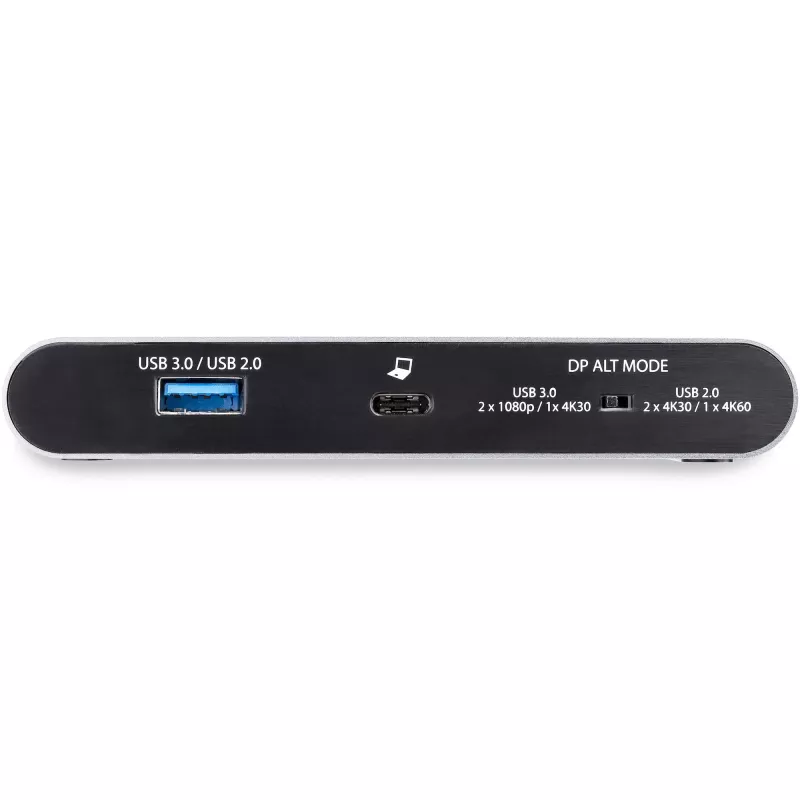 StarTech.com Dock USB-C – DisplayPort dual para monitor 4K – Estación de acoplamiento mini para portátil – Power Delivery 100 W passthrough – GbE, hub USB-A de 2 puertos – Adaptador multipuerto USB Type-C – Cable de 1 m