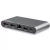 StarTech.com Dock USB-C – DisplayPort dual para monitor 4K – Estación de acoplamiento mini para portátil – Power Delivery 100 W passthrough – GbE, hub USB-A de 2 puertos – Adaptador multipuerto USB Type-C – Cable de 1 m
