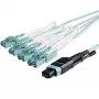 StarTech.com Cable de fibra óptica multimodo OM3 MTP(F)/PC a 4x LC/PC Duplex Breakout de 10m (30ft), OFNP Plenum, redes 40G, baja pérdida de inserción - Cable jumper de fibra óptica