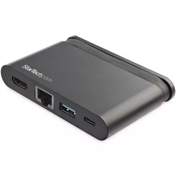StarTech.com Adaptador multipuerto USB-C - Dock USB-C portátil con HDMI 4K - PD 3.0 100W passthrough, 1x USB-A, 1x USB-C, GbE - Dock de viaje para portátil Thunderbolt 3 y USB Type-C - Mac y Windows