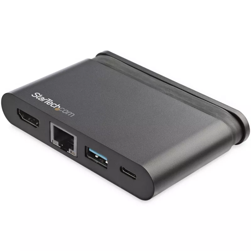 StarTech.com Adaptador multipuerto USB-C - Dock USB-C portátil con HDMI 4K - PD 3.0 100W passthrough, 1x USB-A, 1x USB-C, GbE - Dock de viaje para portátil Thunderbolt 3 y USB Type-C - Mac y Windows