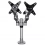 StarTech.com Soporte de mesa para dos monitores - Brazo de monitor articulado premium - Hasta 30 pulgadas para pantallas con montaje VESA - Soporte de monitor ajustable en altura - Giratorio/inclinable/orientable - Abrazadera/pasacables de mesa - Plata