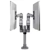 StarTech.com Soporte de mesa para dos monitores - Brazo de monitor articulado premium - Hasta 30 pulgadas para pantallas con montaje VESA - Soporte de monitor ajustable en altura - Giratorio/inclinable/orientable - Abrazadera/pasacables de mesa - Plata