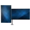 StarTech.com Soporte de mesa para dos monitores - Brazo de monitor articulado premium - Hasta 30 pulgadas para pantallas con montaje VESA - Soporte de monitor ajustable en altura - Giratorio/inclinable/orientable - Abrazadera/pasacables de mesa - Plata