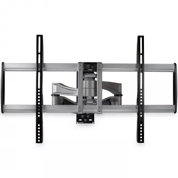 StarTech.com Soporte de pared para TV totalmente articulado – Soporte de pared para TV orientable de alta capacidad para pantallas VESA de 32 pulgadas a 75 pulgadas (165 lb/75 kg) – Brazo inclinable/orientable universal ajustable para pantallas planas – Plata