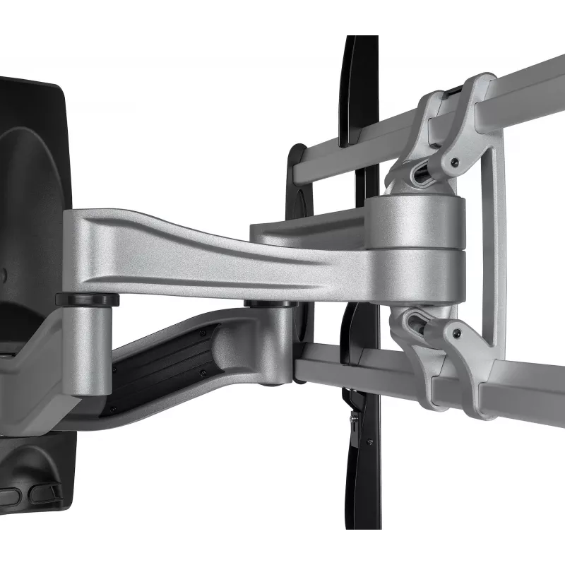 StarTech.com Soporte de pared para TV totalmente articulado – Soporte de pared para TV orientable de alta capacidad para pantallas VESA de 32 pulgadas a 75 pulgadas (165 lb/75 kg) – Brazo inclinable/orientable universal ajustable para pantallas planas – Plata