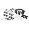 StarTech.com Soporte de escritorio para cuatro monitores - Brazo de monitor VESA 4 ergonómico (2x2) de hasta 32 pulgadas - Soporte de montaje en mástil universal ajustable de pie - Ajustable en altura/inclinable/orientable/giratorio - Plata