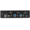 StarTech.com Switch KVM DisplayPort de 2 puertos - 4K 60Hz - Pantalla única - Switch KVM DP 1.2 UHD de dos puertos USB con hub USB 3.0 y audio integrados - Dell HP Apple Lenovo - Conforme TAA