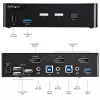 StarTech.com Switch KVM DisplayPort de 2 puertos - 4K 60Hz - Pantalla única - Switch KVM DP 1.2 UHD de dos puertos USB con hub USB 3.0 y audio integrados - Dell HP Apple Lenovo - Conforme TAA