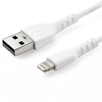 StarTech.com Cable USB-A a Lightning blanco resistente de 6 pies (2m) – Cable de carga/sincronización USB Type-A a Lightning resistente de fibra aramida de alta resistencia – Certificado Apple MFi iPad/iPhone 12