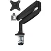 StarTech.com Brazo de monitor de mesa – Brazo de monitor VESA ergonómico resistente – Pantalla individual de 9 kg – Totalmente articulado, ajustable en altura, articulado – Aluminio – Abrazadera en C/pasacables – Negro