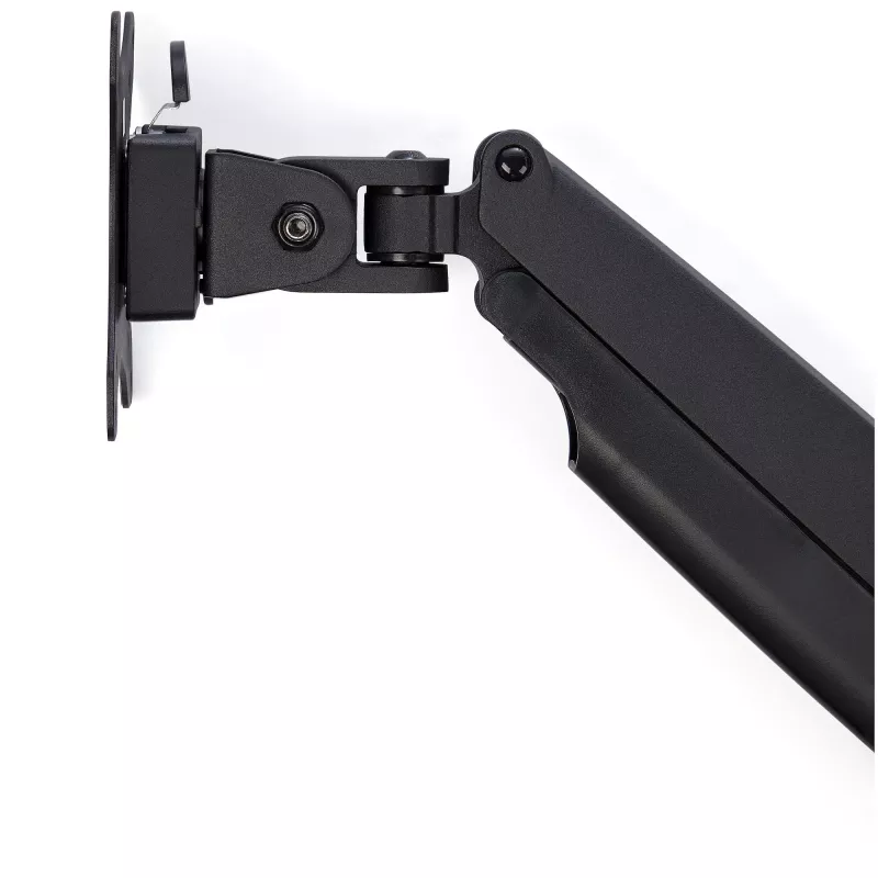 StarTech.com Brazo de monitor de mesa – Brazo de monitor VESA ergonómico resistente – Pantalla individual de 9 kg – Totalmente articulado, ajustable en altura, articulado – Aluminio – Abrazadera en C/pasacables – Negro