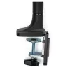 StarTech.com Brazo de monitor de mesa – Brazo de monitor VESA ergonómico resistente – Pantalla individual de 9 kg – Totalmente articulado, ajustable en altura, articulado – Aluminio – Abrazadera en C/pasacables – Negro