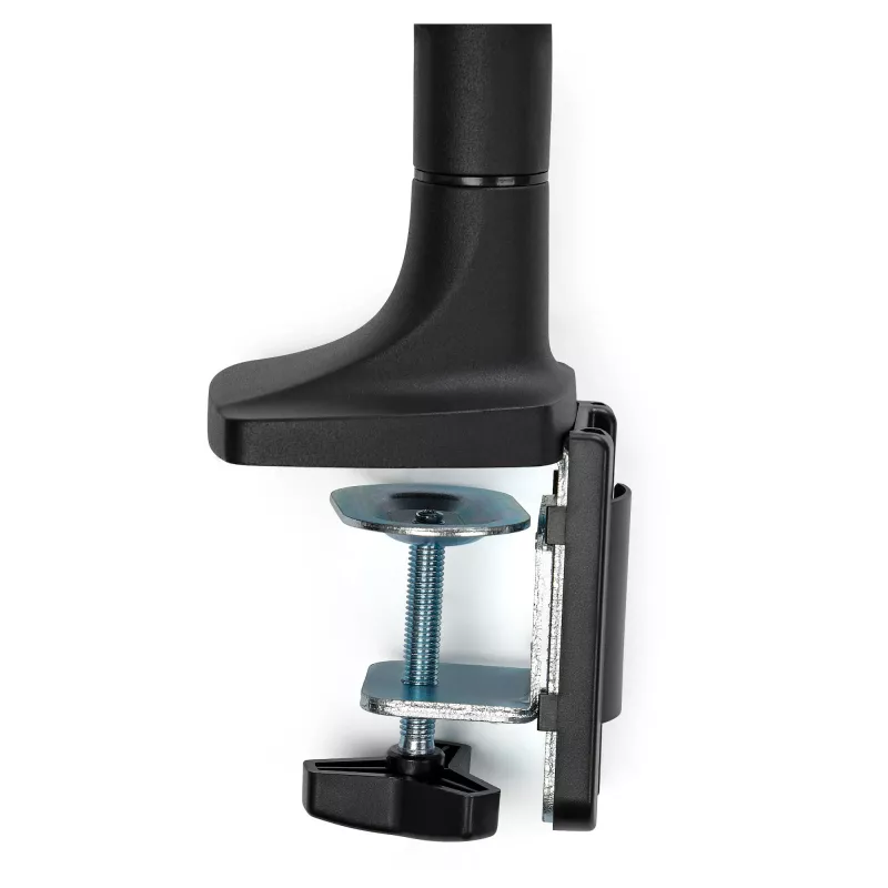 StarTech.com Brazo de monitor de mesa – Brazo de monitor VESA ergonómico resistente – Pantalla individual de 9 kg – Totalmente articulado, ajustable en altura, articulado – Aluminio – Abrazadera en C/pasacables – Negro