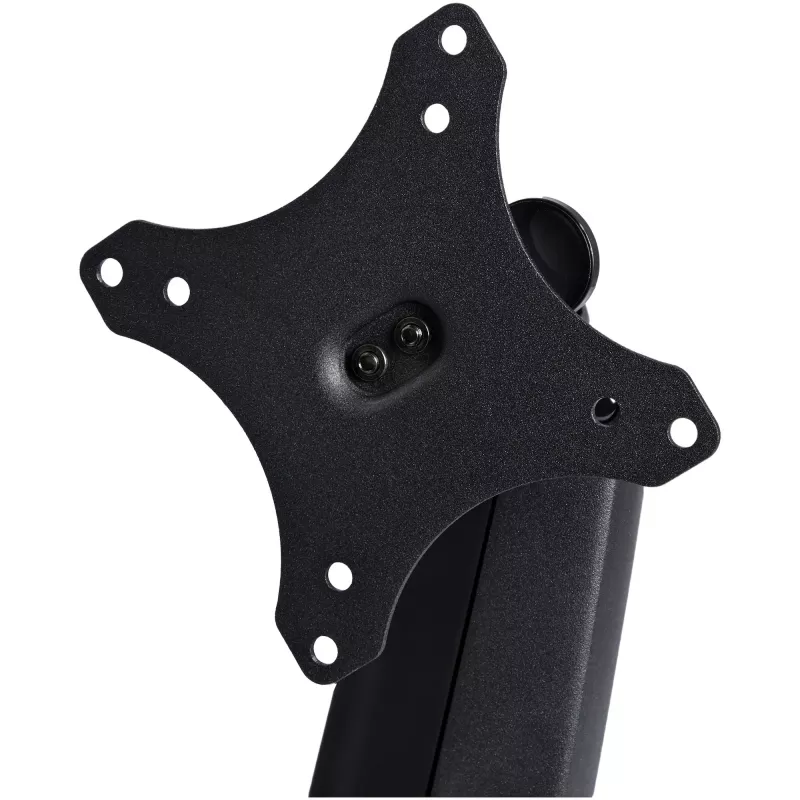 StarTech.com Brazo de monitor de mesa – Brazo de monitor VESA ergonómico resistente – Pantalla individual de 9 kg – Totalmente articulado, ajustable en altura, articulado – Aluminio – Abrazadera en C/pasacables – Negro