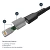 StarTech.com Cable USB-A a Lightning negro resistente de 6 pies (2 m) – Cable de carga/sincronización USB Type-A a Lightning resistente de fibra aramida de alta resistencia – Certificado Apple MFi para iPad/iPhone 12